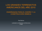 Sismos americanos 2010 Jornadas de Estabilidad RBertero Archivo