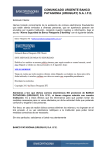 comunicado urgente banco patagonia (uruguay) saife