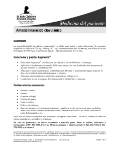 Amoxicilina / ácido clavulánico - St. Jude Children`s Research Hospital