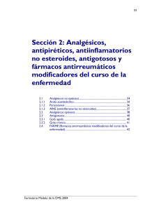 Sección 2: Analgésicos, antipiréticos, antiinflamatorios no