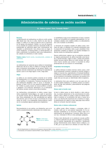 Administración de cafeína en recién nacidos