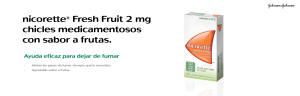 nicorette® Fresh Fruit 2 mg chicles medicamentosos con sabor a