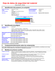 Hoja de datos de seguridad del material