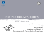 Broncodilatadores - Departamento de Farmacología y Terapéutica