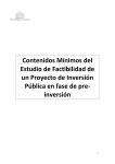 Contenido Mínimo del Estudio de Factibilidad