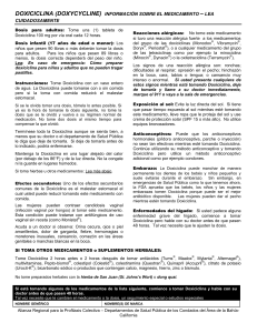 drug information sheet: ciprofloxacin
