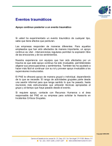 Eventos traumaticos - Apoyo continuo
