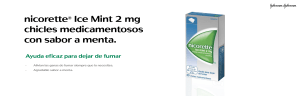 nicorette® Ice Mint 2 mg chicles medicamentosos con sabor a menta.