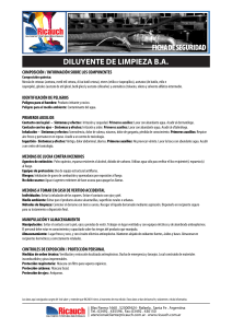 diluyente de limpieza b.a.