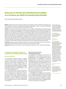 Bases para la elección del tratamiento farmacológico