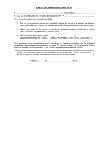 CANJE DEL PERMISO DE CONDUCCIÓN D