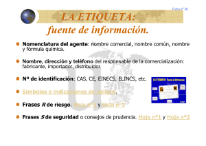 Etiquetado productos quimicos