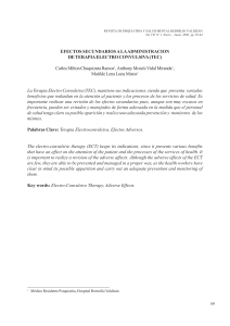 efectos secundarios a la administracion de terapia electro
