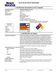 HOJA DE DATOS DE SEGURIDAD 1. Identificación del producto y