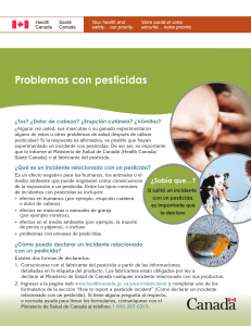 Problemas con pesticidas