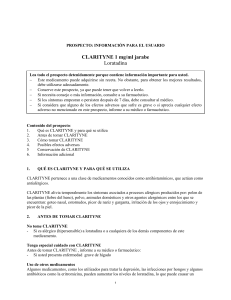 CLARITYNE 1 mg/ml jarabe Loratadina