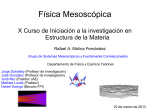Física Mesoscópica - Instituto de Estructura de la Materia