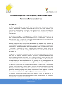 Documento de posici&oacute;n sobre Parpadeo y Efecto