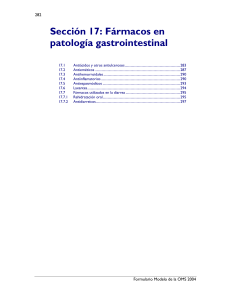 Sección 17: Fármacos en patología gastrointestinal