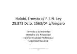 Halabi, Ernesto c/ P.E.N. Ley 25.873 Dcto. 1563/04 s/Amparo