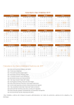 Calendario de días inhábiles y festivos de 2016 en la Universitat de