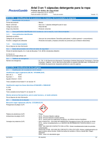 Ariel 3 en 1 cápsulas detergente para la ropa