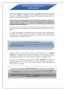 Errores en la Utilización de Medicamentos