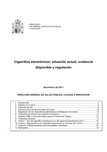 Cigarrillos electrónicos, Informe 2013