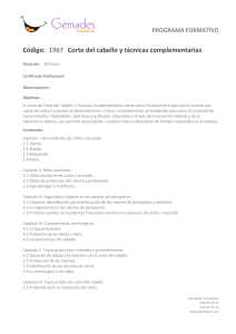 Corte del cabello y técnicas complementarias