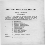 Ordenanzas Municipales de Edificación (1958). Título