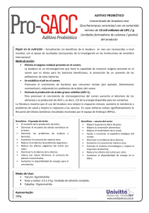 ADITIVO PROBIÓTICO Concentrado de levadura viva