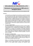 DECLARACIÓN DE PRINCIPIOS DE LA FDI Declaración de