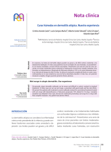 Curas húmedas en dermatitis atópica. Nuestra experiencia