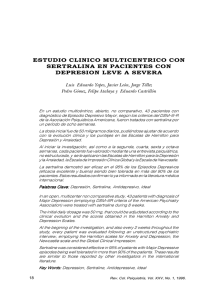estudio clinico multicentrico con sertralina en pacientes