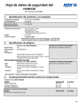 Hoja de datos de seguridad del material