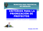 criterios para la priorizacion de proyectos de inversion 2017