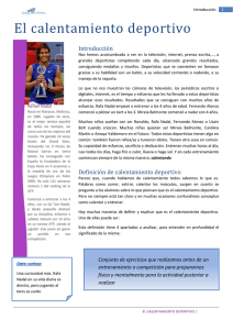 El calentamiento deportivo 2014