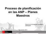 Proceso de planificación en las ANP – Planes Maestros