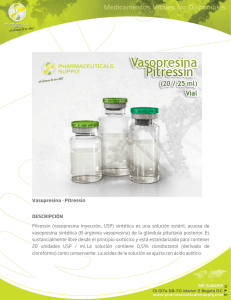 Vasopresina - Pitressin DESCRIPCIÓN Pitressin