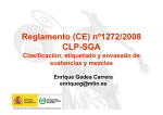 Reglamento (CE) nº1272/2008 CLP-SGA
