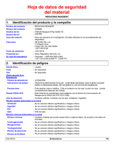 Hoja de datos de seguridad del material