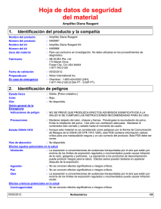 Hoja de datos de seguridad del material