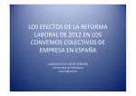 los efectos de la reforma laboral de 2012 en los convenios
