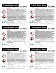 Cobalt-Base Alloy Cobalt-Base Alloy Cobalt-Base Alloy Cobalt