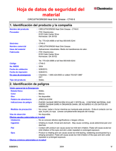Hoja de datos de seguridad del material