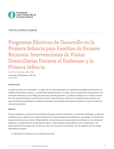 Programas Efectivos de Desarrollo en la Primera Infancia para