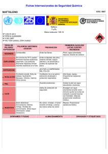 N&ordm; CAS 91-20-3. International Chemical Safety Cards (WHO/IPCS/ILO)