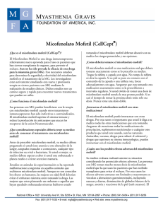 Micofenolato Mofetil - Myasthenia Gravis Foundation of America