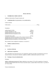 FICHA TÉCNICA 1. NOMBRE DEL MEDICAMENTO cinfamucol