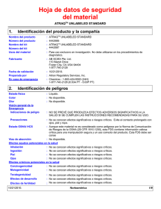 Hoja de datos de seguridad del material
